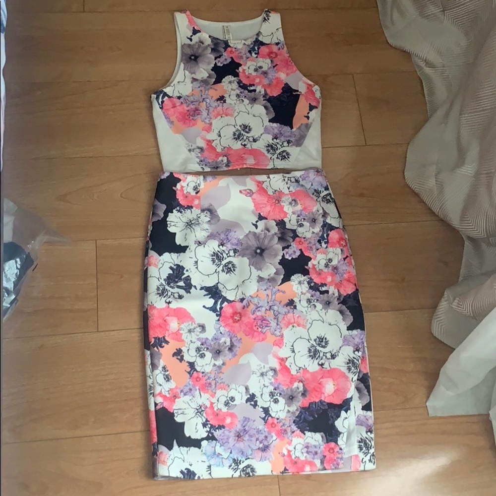 State of being. Crop top and skirt. .